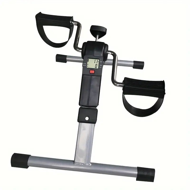 Foldable Mini Fitness Car with Display Screen - Black