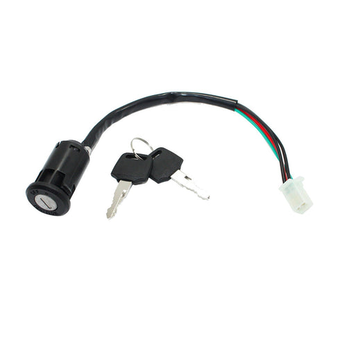 4-Wire Ignition Key Barrel Switch Suitable For 50cc-150cc PIT Quad, Dirt Bike & ATV