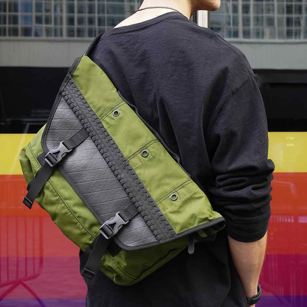 Bradley Upcycled Water Resistant Bike Messenger Bag