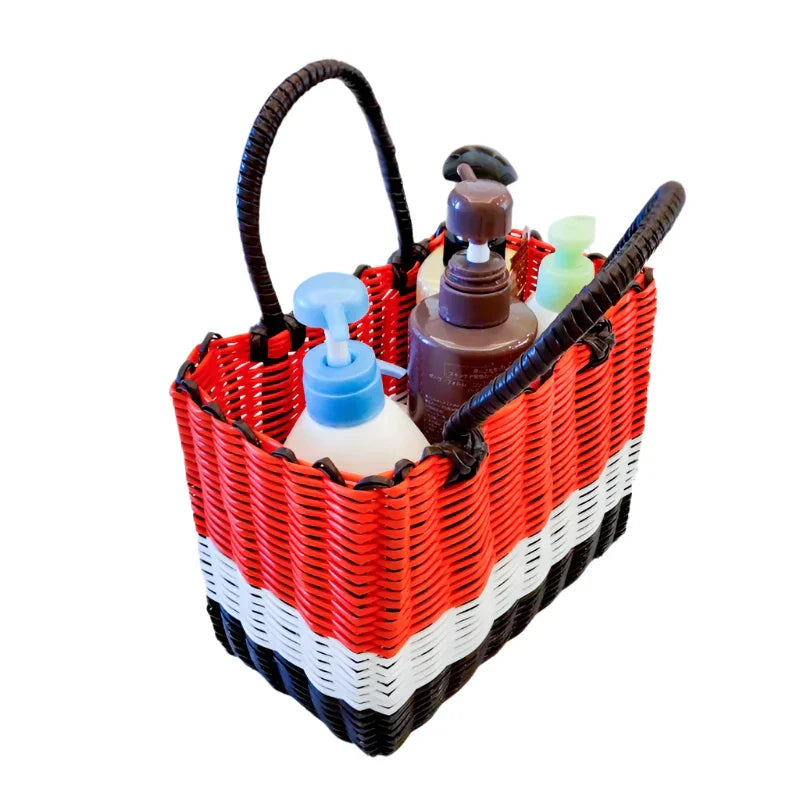 Handmade Wicker Picnic and Storage Basket with Handles