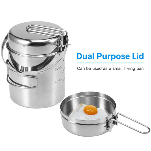 1L Stainless Steel Cooking Kettle Portabl