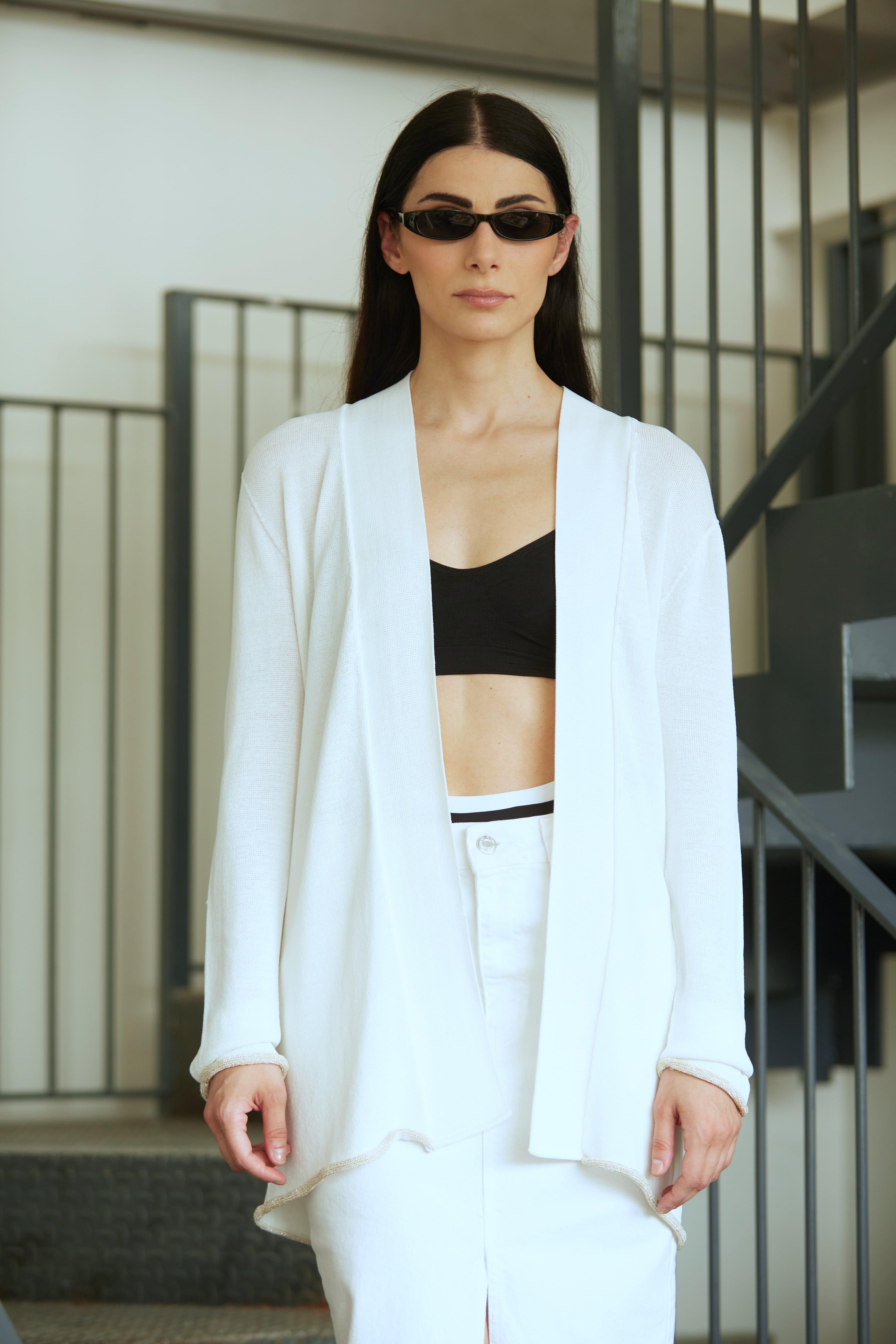 Cardigan in Viscosa Livaeco - Nour