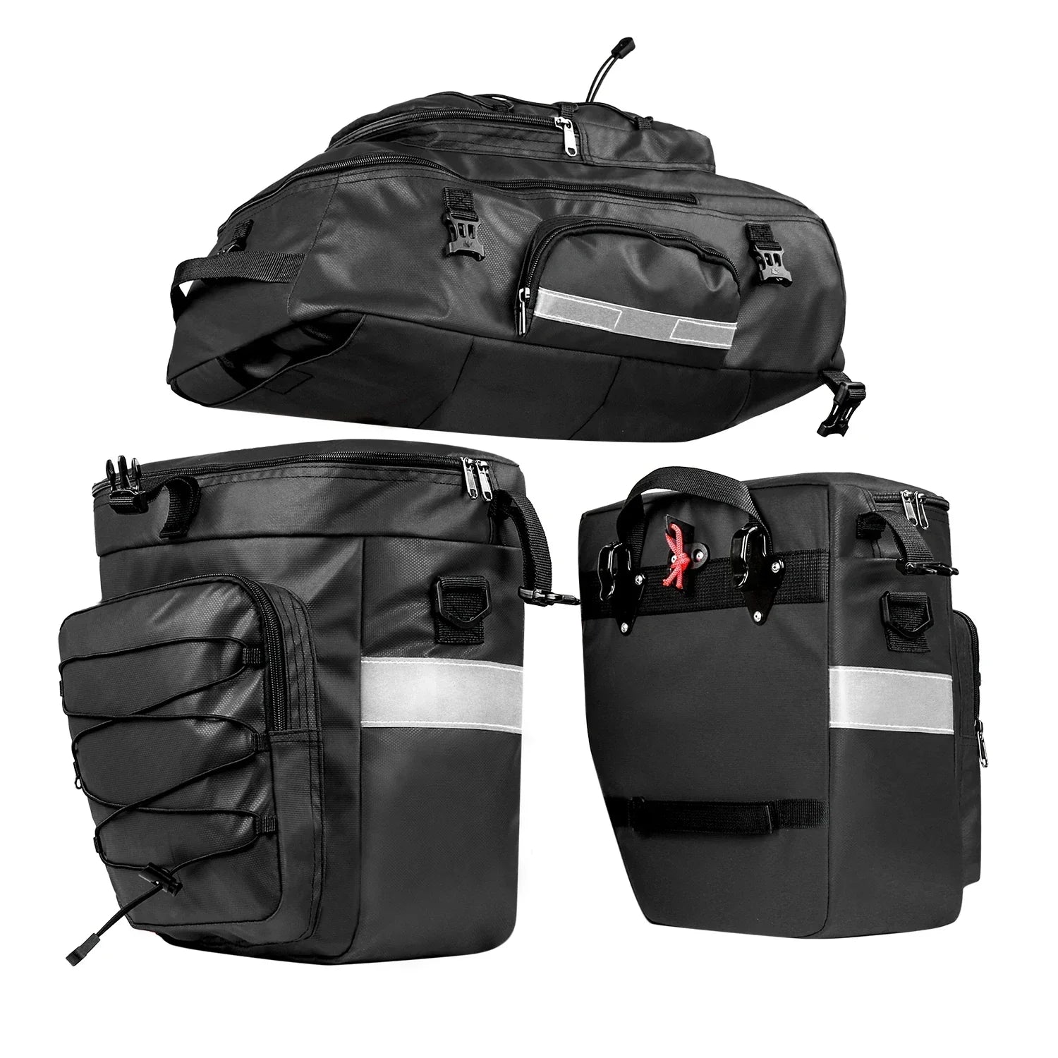 3-in-1 Bike Bag 65L Large Capacity Bicycle Rear Rack Pannier