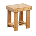 Bamboo Children's Small Stool - Square Shape, 25cm High