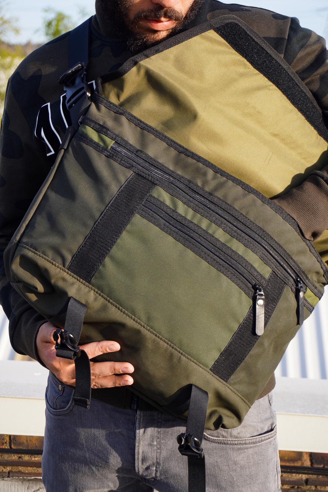 Bradley Upcycled Water Resistant Bike Messenger Bag