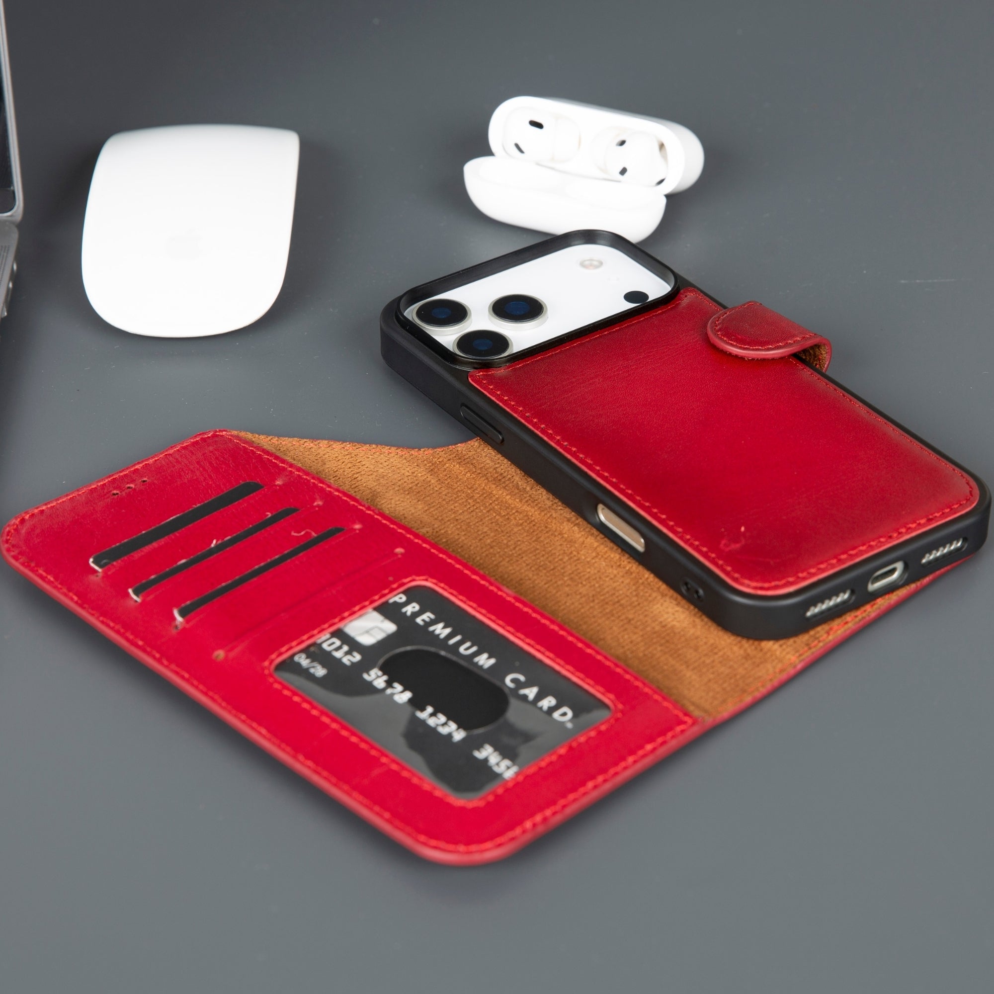 Casper iPhone 17 Pro Leather Wallet Case – MagSafe Compatible