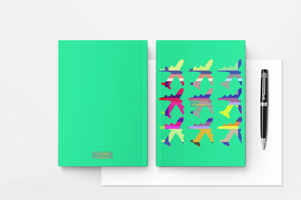 Hot Air Balloon + Fly With Me! Set of 2 Size A5 Travel Notebooks, Victory In Wellness