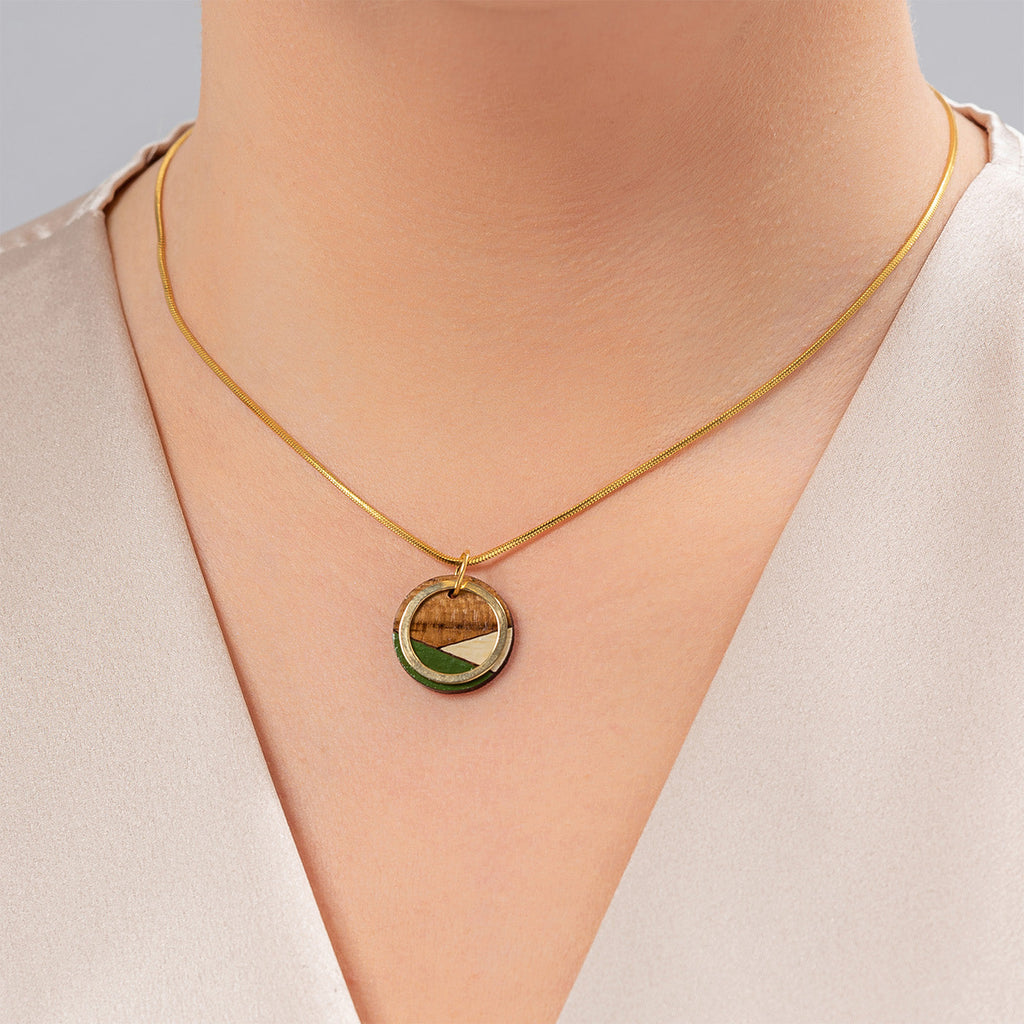 Conture Recycled Wood Gold Chain Necklace (4 Colours available)